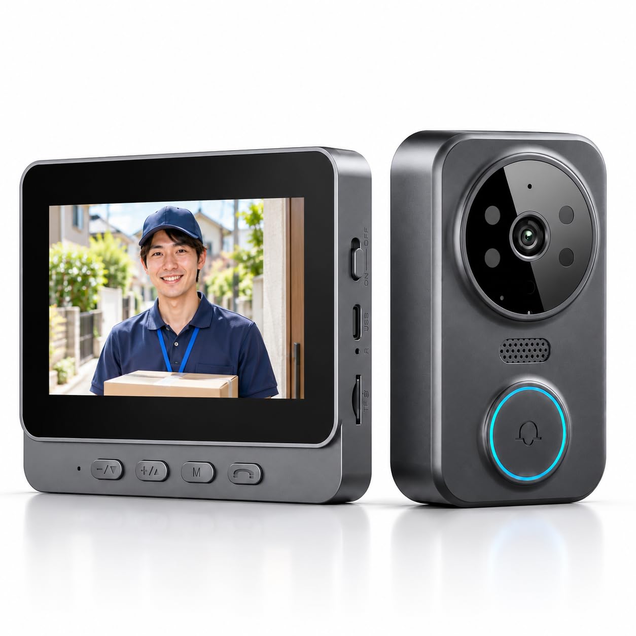 Amazon.co.jp: ZAIDER インターホン ワイヤレス 工事不要 ドアホン