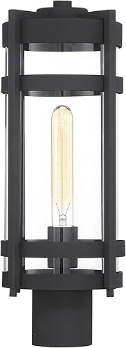 Miniatura 2 de Nuvo 606575 Tofino - Linterna de poste con 1 luz, color negro texturizado