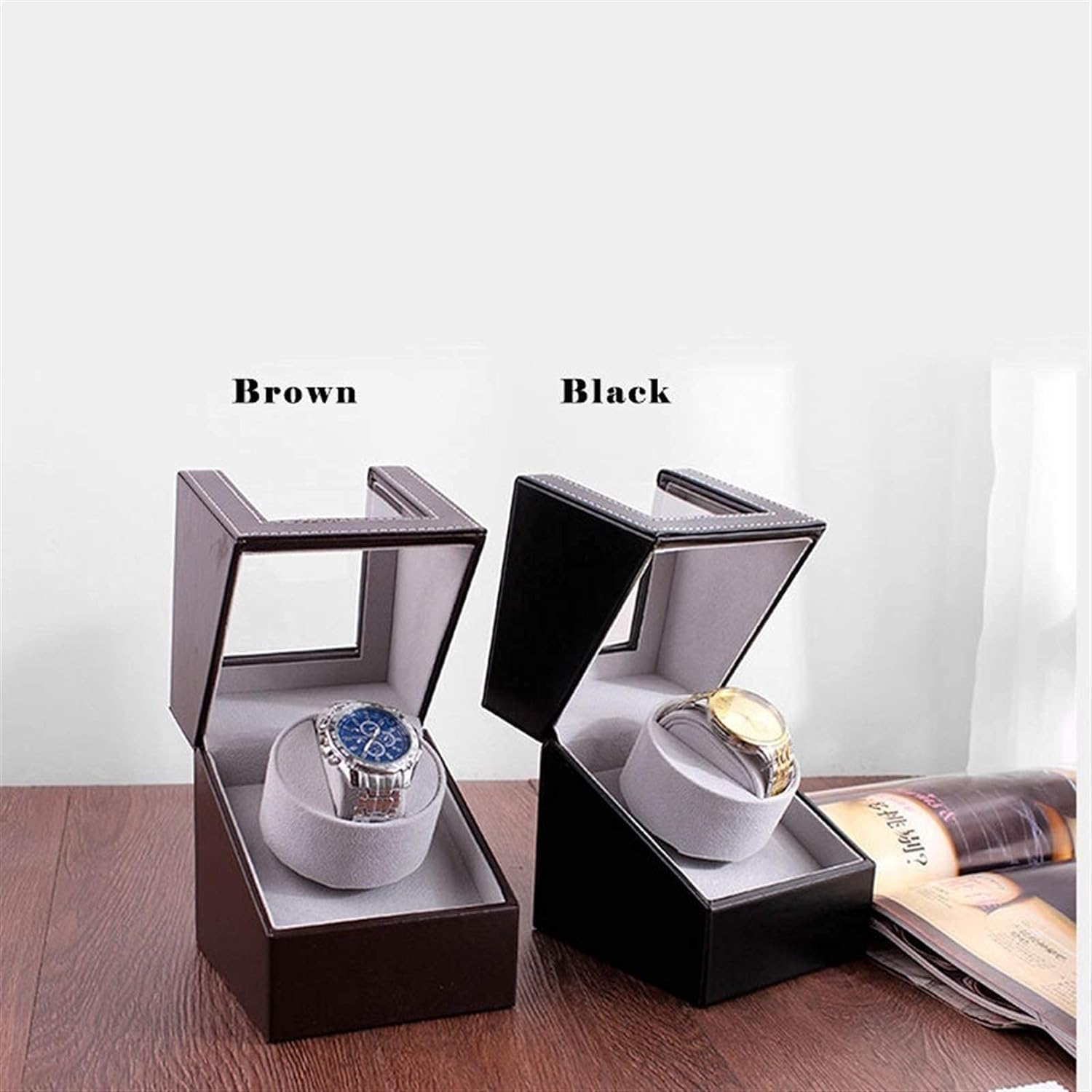 FENOKD Watch Winders Single Position Mechanical Watch Winding Box Motor Shaker Watch Winder Holder Display Jewelry StorageSimp