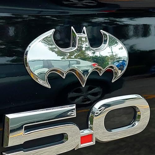 Miniatura 3 de Emblema de coche Batman de Fan Emblems - Símbolo de Batwing y Batarang de 1989 en 3D - Color cromo - Tamaño 9.65 x 4.57 x 0.51 cm - Accesorios de