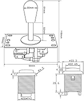 Vista 8 de EG STARTS Arcade Gamepads & Standard Controllers DIY Games MAME Kit 2 Ellipse Oval Joystick + 20 LED Chrome Buttons