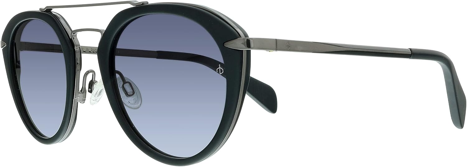 Rag And Bone RNB1017/S 9O 0807 Black Round Sunglasses for womens