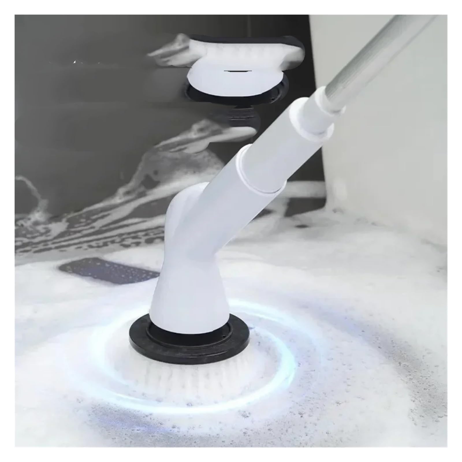 2000 MA 6-in-1 Electric Cleaning Brush Cordless Electric Compatible With Rotary Cleaning Brush Shower Cleaning Brush Kitchen Bathroom