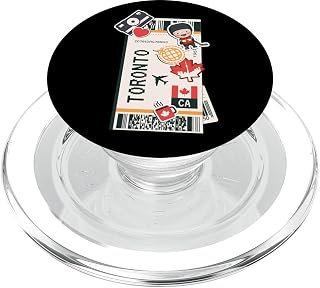 Airport and Airline Tags - Boarding Pass of Canada, Toronto PopSockets MagSafe PopGrip for iPhone