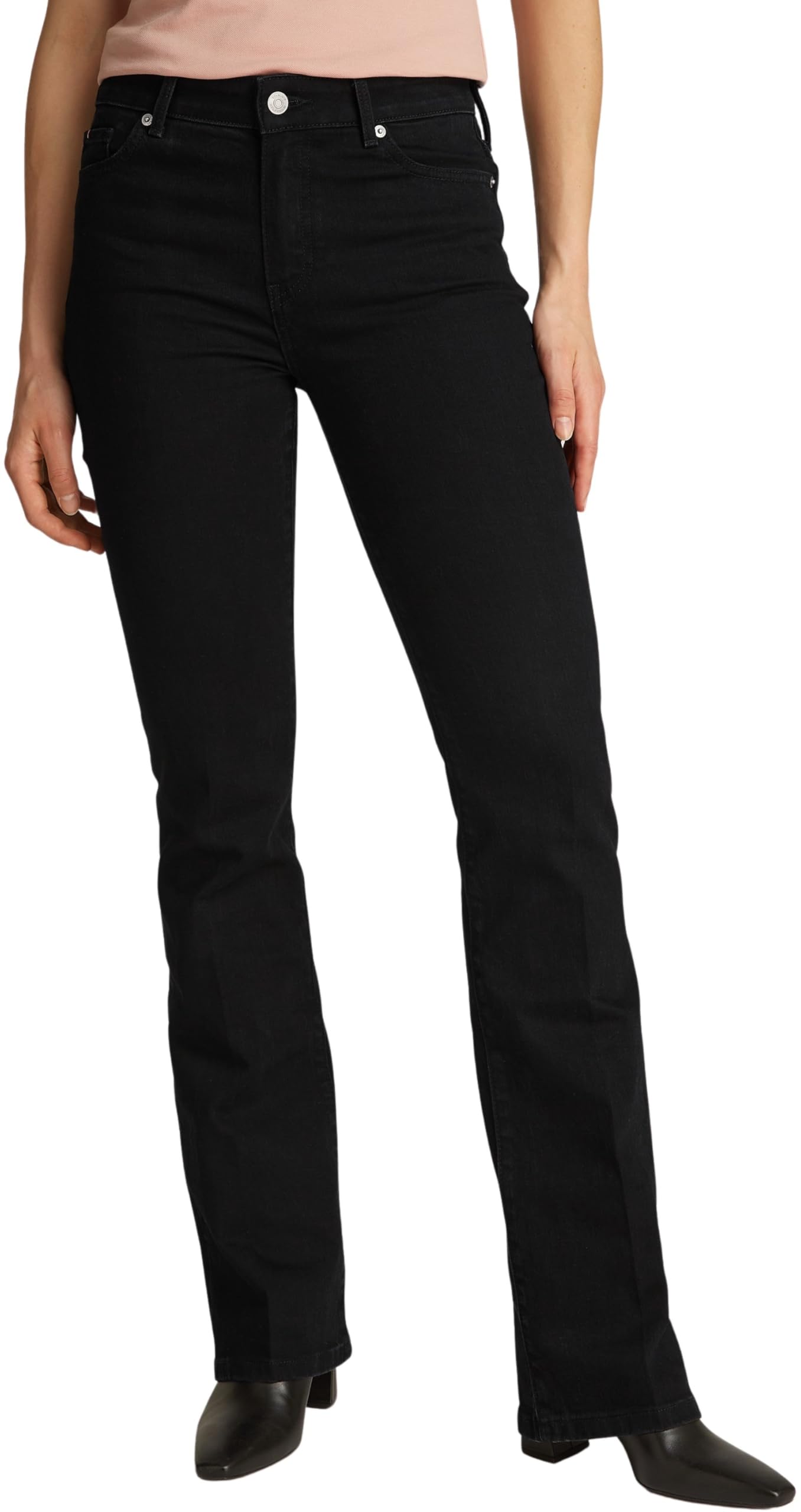 Tommy Hilfiger Women's Bootcut Fit Jeans, Black (Black), 30W/31L