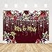 SENDY 7x5ft Burgundy Floral Mr & Mrs Backdrop Engagement Party Decorations for Couples Wedding Bride and Groom Engaged Ceremony Anniversary Bridal Shower Banner Gold Photography Background Photo Props