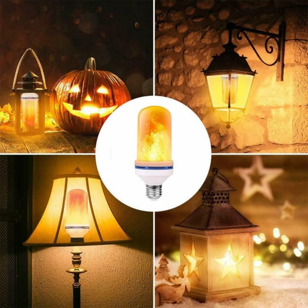 Lampadina a LED E27 Lampada a 4 modalità Lampadina a Mais Sfarfallio LED Effetto Fiamma dinamica 9W 85V-265V per Illuminazione Domestica