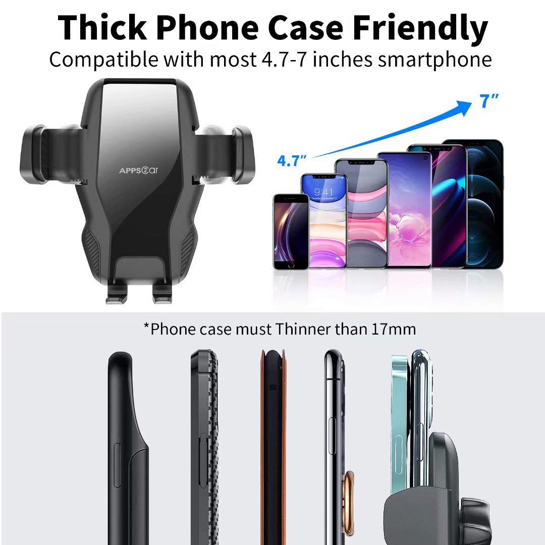 Windshield Car Phone Holder Mount, 13" Suction Cup Phone Holder for