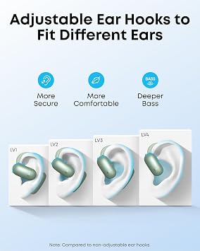 soundcore AeroFit 2 by Anker, Open-Ear Headphones, Adjustable Ear Hooks, Secure Fit, Instant AI Translation, Rich Bass, Hi-Res, 42H Playtime, Bluetooth 5.4, IP55, AI Clear Calls, Wireless Charging