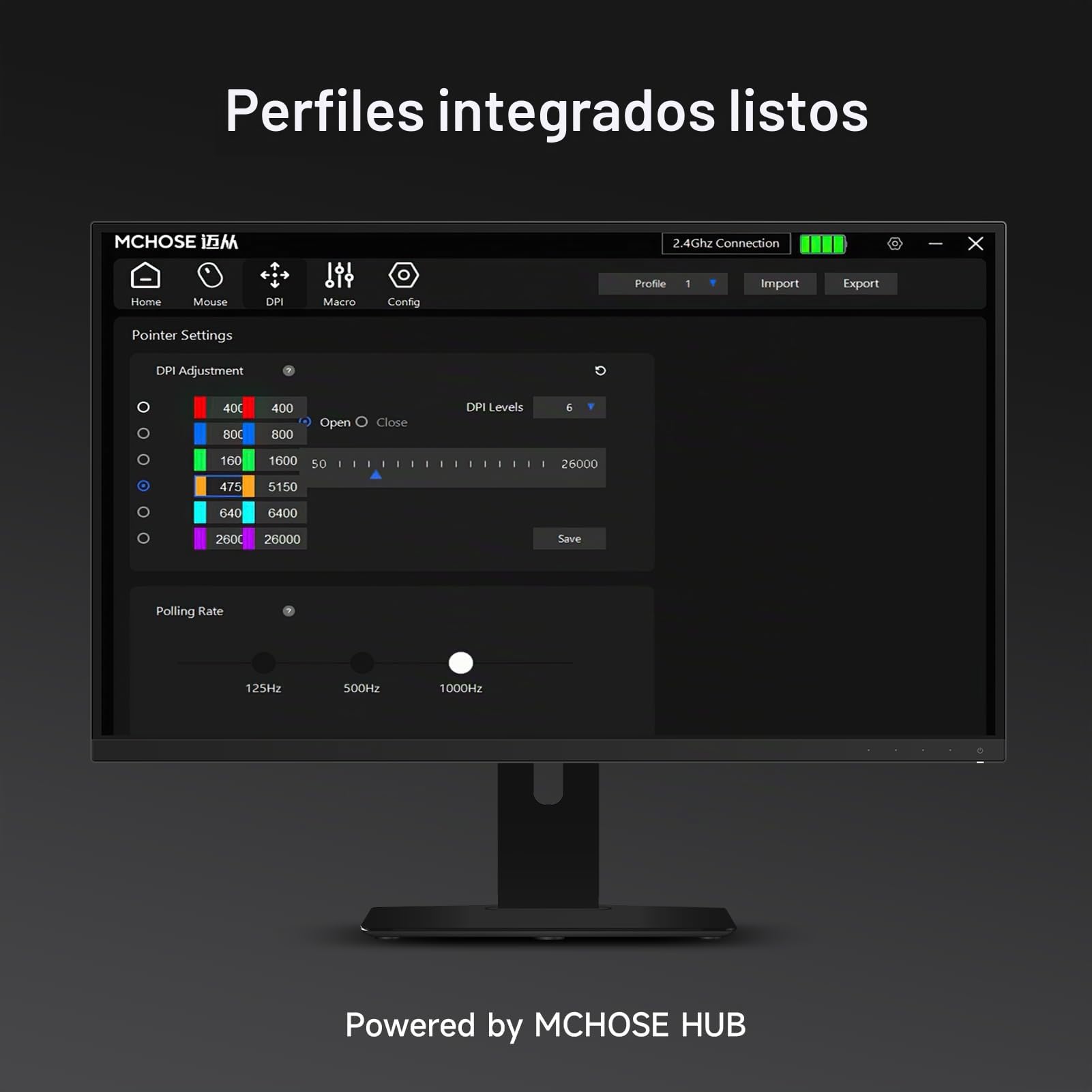 MCHOSE L7 Pro Ratón Gaming Inalámbrico - Ratón Ultraligero de 39g, 8000Hz de Frecuencia de Actualización Inalámbrica, 2,4G/BT/USB-C con Cable, 26000 dpi, 650 IPS, 200 Horas de Batería, Blanco