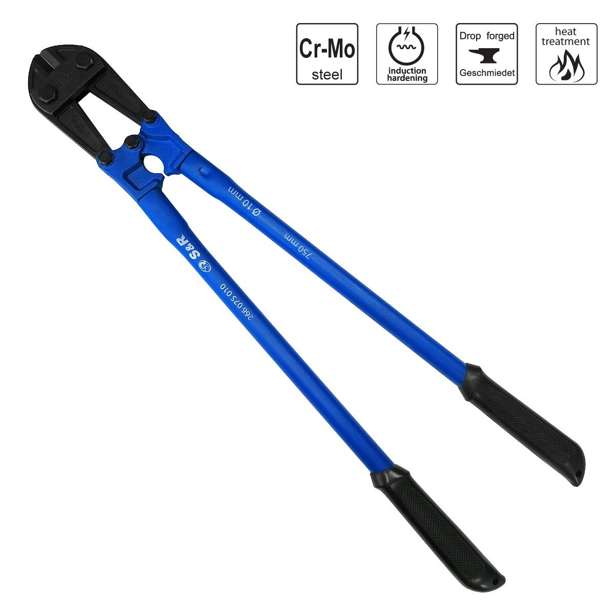 S&R Tagliabulloni Professionale - Tronchese per Ferro Bulloni Manuale 750 mm. Peso 4,1 Kg. Taglio fino a 12 mm. Qualità Professionale
