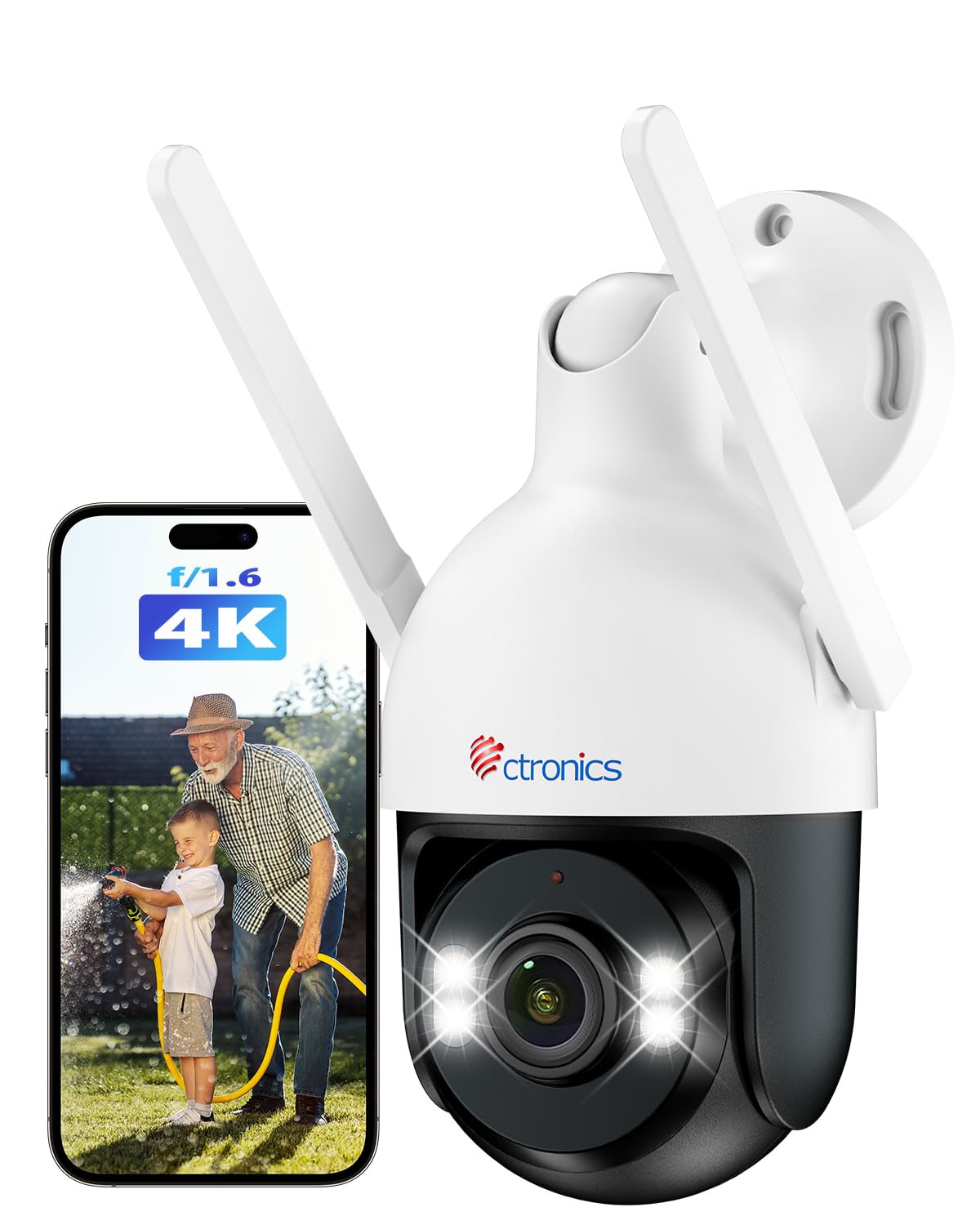 4K 8MP Caméra Surveillance WiFi Extérieure 2,4/5Ghz WiFi