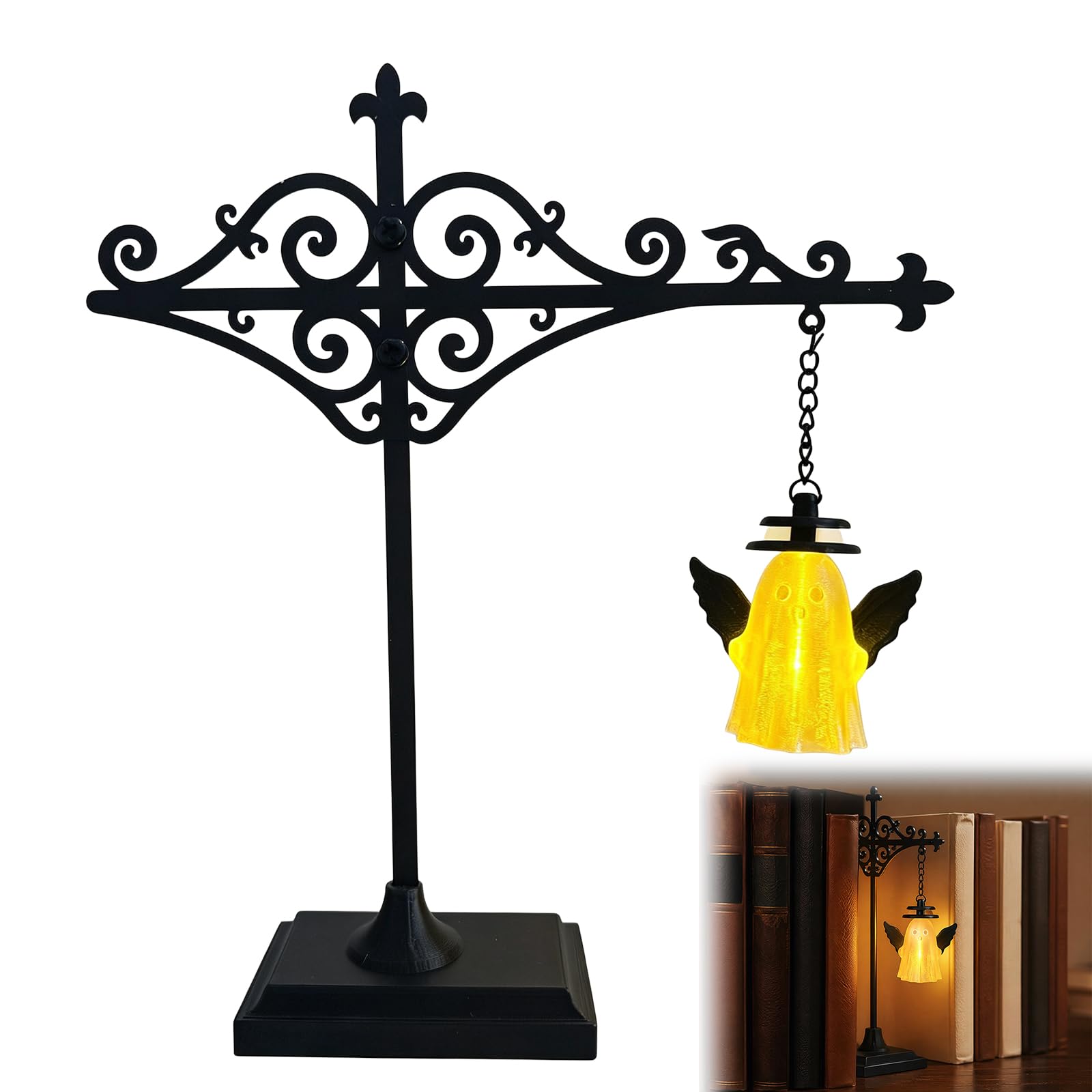 Library Lantern-Decorative Bookshelf Lighting, Mini Bookshelf Lamp