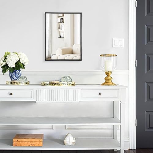 Miniatura 5 de AAZZKANG Espejos para pared, espejo rectangular con marco de metal, moderno espejo decorativo de tocador para entrada, dormitorio, sala de estar,