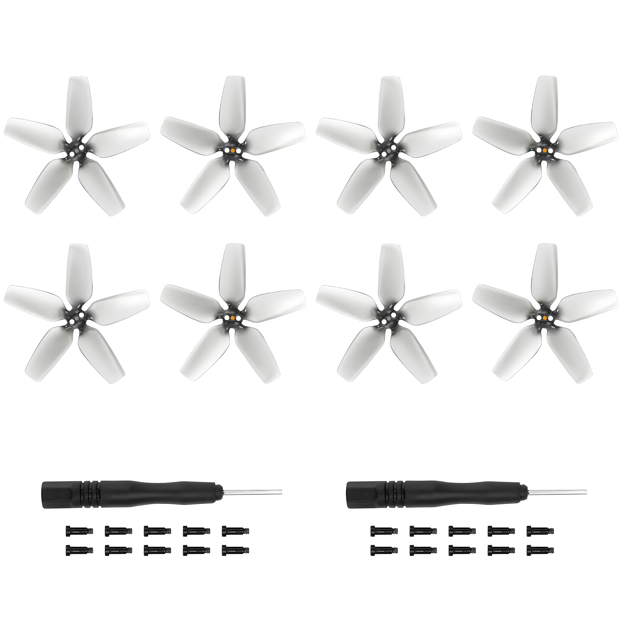 Eliche per DJI Avata sostituzione elica accessori a basso rumore per DJI Avata Drone accessori esclusivi viti e cacciaviti 8 pezzi Grigio