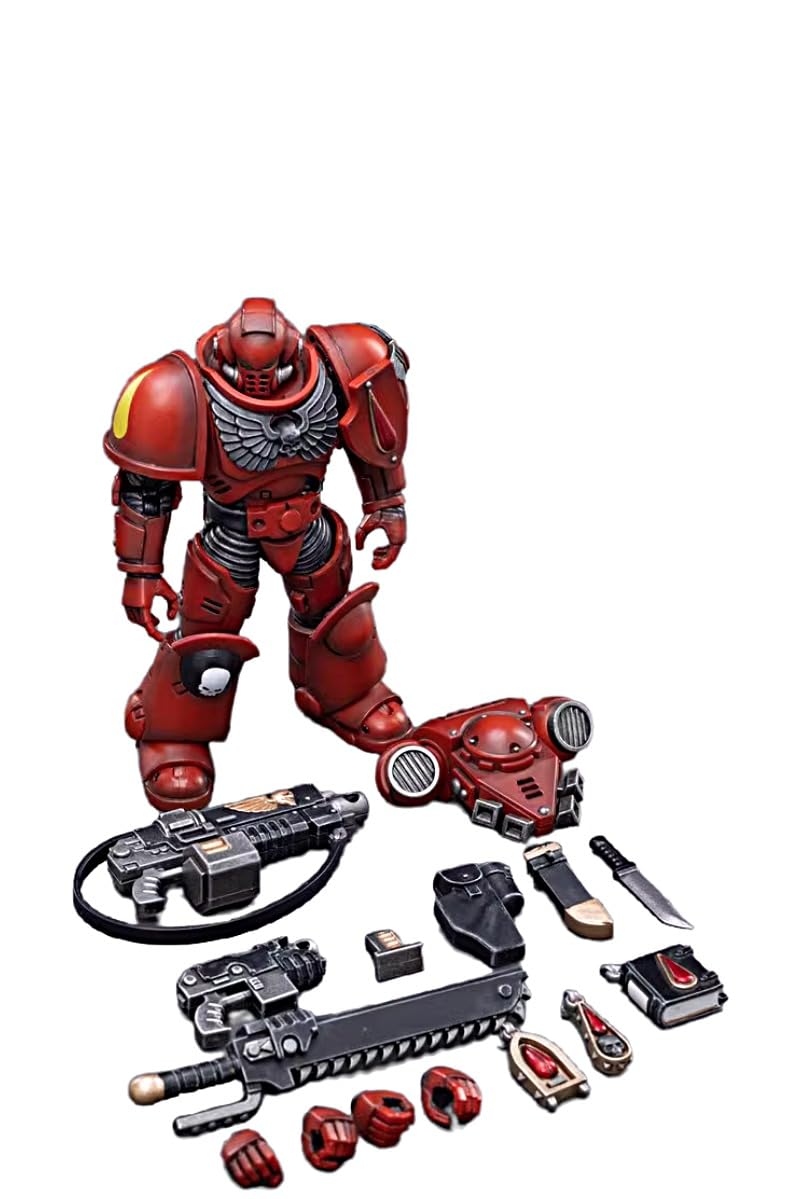 JOYTOY Warhammer 40K 1/18 Action Figure Space Marines Blood Angels Intercessors Brother Marine 02 Modello da collezione