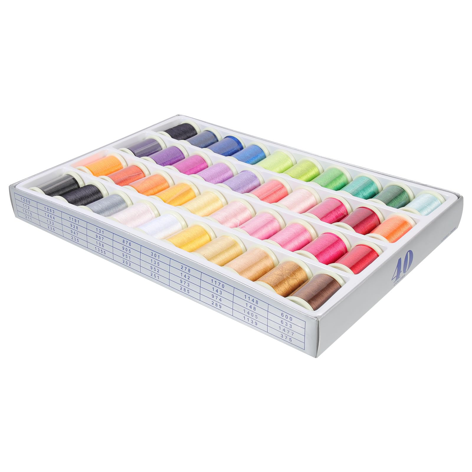 OSOLADY Kit de Hilo de Bordar 40 Rollos de Seda Artificial para Costura y Bordado Diy, Resistente Fina Elaboración, Adecuado para Patchwork y Punto de Cruz