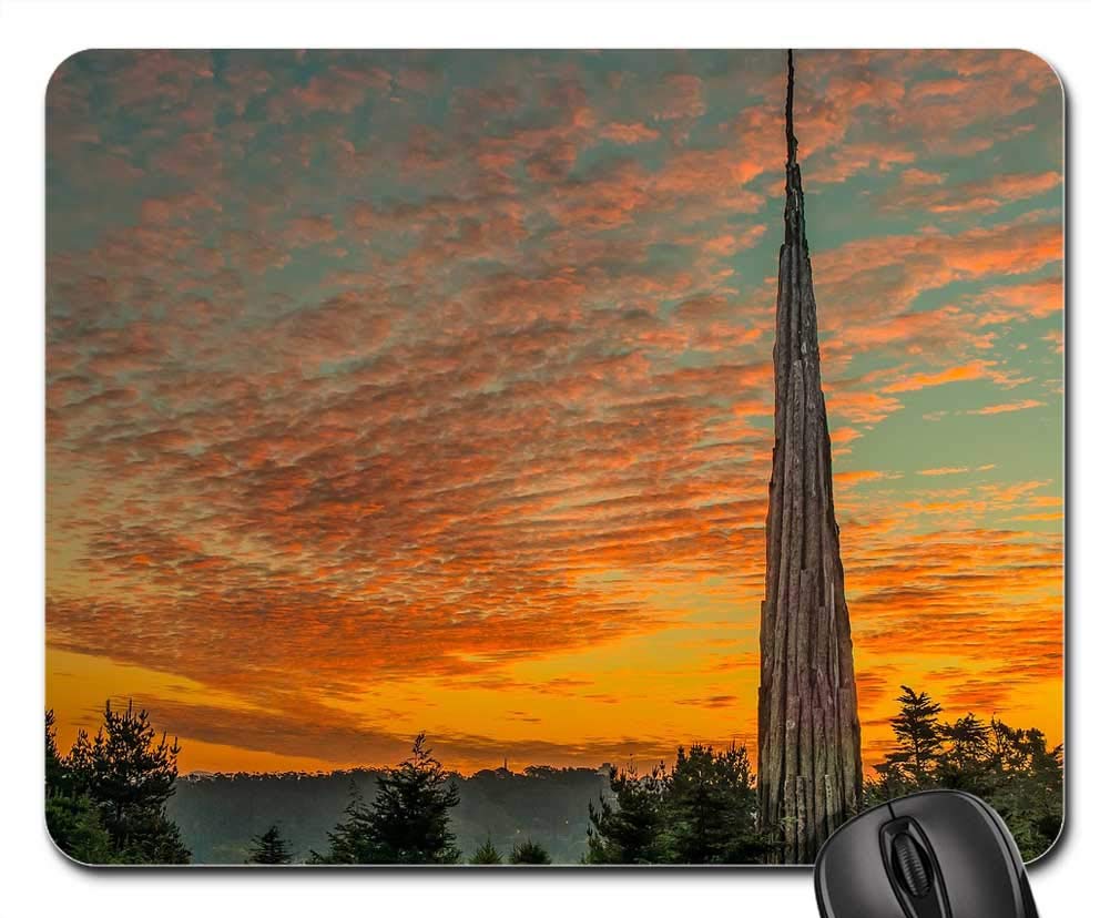 Mouse Pad - Sunset Sculpture Wood Andy Goldsworthy Presidio