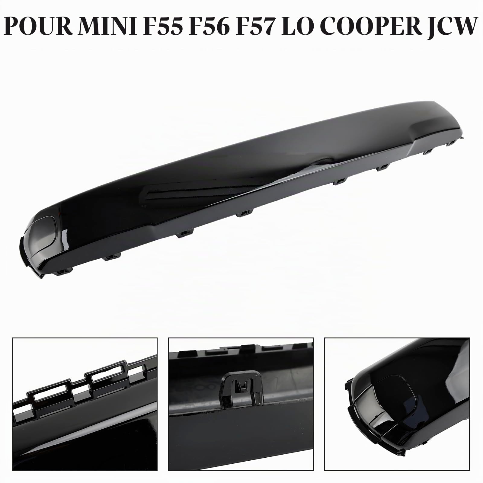 Cache Plaque Avant Noir Brillant pour Mini F55 F56 F57 Cooper