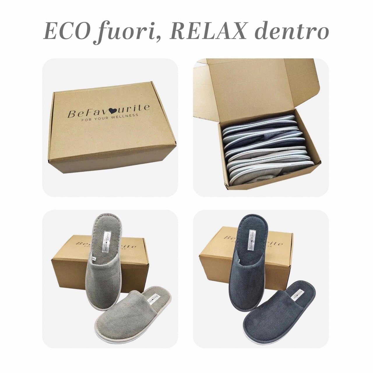 Set 6 Paia Ciabatte Ospiti Lavabili Lavatrice | 3 Tortora (fino al 40) + 3 Antracite (fino al 43) | pantofole per ospiti Antiscivolo, Suola 5mm, Unisex, Ideali per Casa, Hotel, B&B e Spa