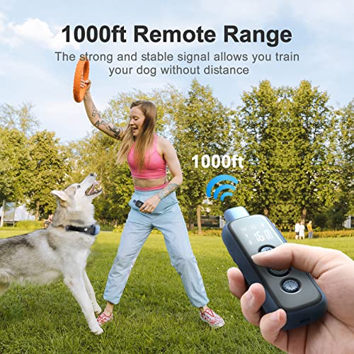 Dog Shock Collar - Dog Training Collar With Remote For Small Medium Large Dogs With 3 Modes (10-120 Lbs) Ipx7 Waterproof Rechargeable E Collar For Dogs Training, No Shock No Prongs For Optional #TOP4