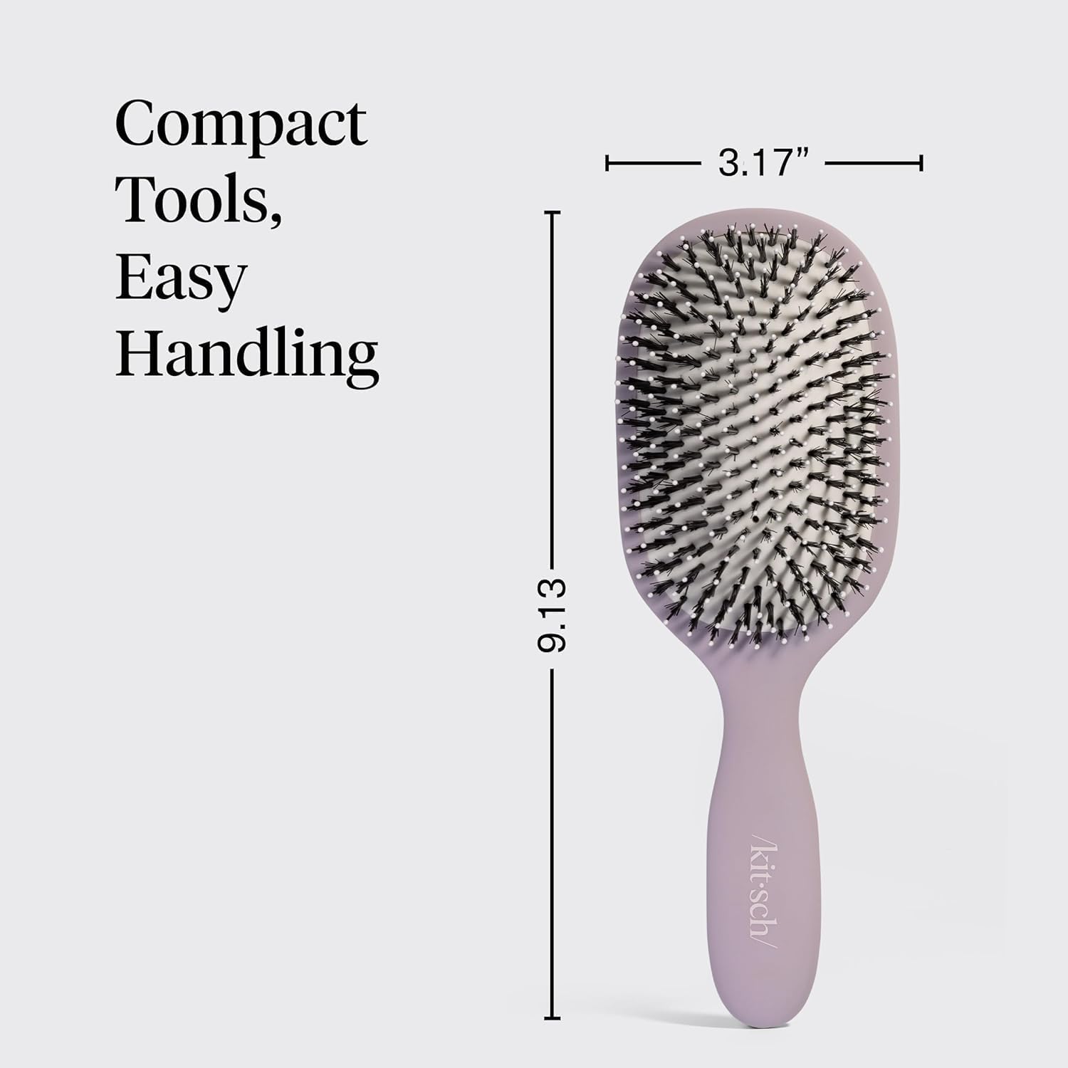 Kitsch Cepillo de pelo suave y pulido, cepillo desenredante y cepillo para el cuidado del cabello, con cerdas duales, cojín flexible para control de encrespamiento, brillo y estilo suave, cepillos