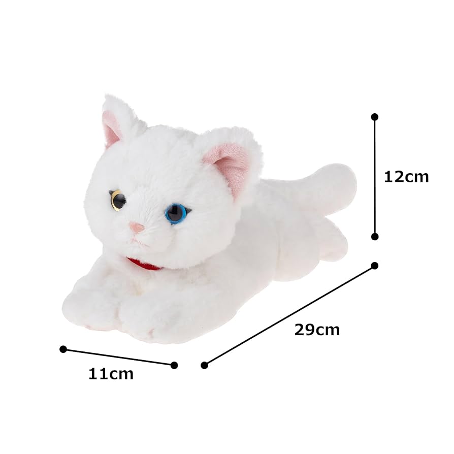 Amazon.co.jp: サンレモン ひざ ねこ オッドアイ ホワイト SS 11