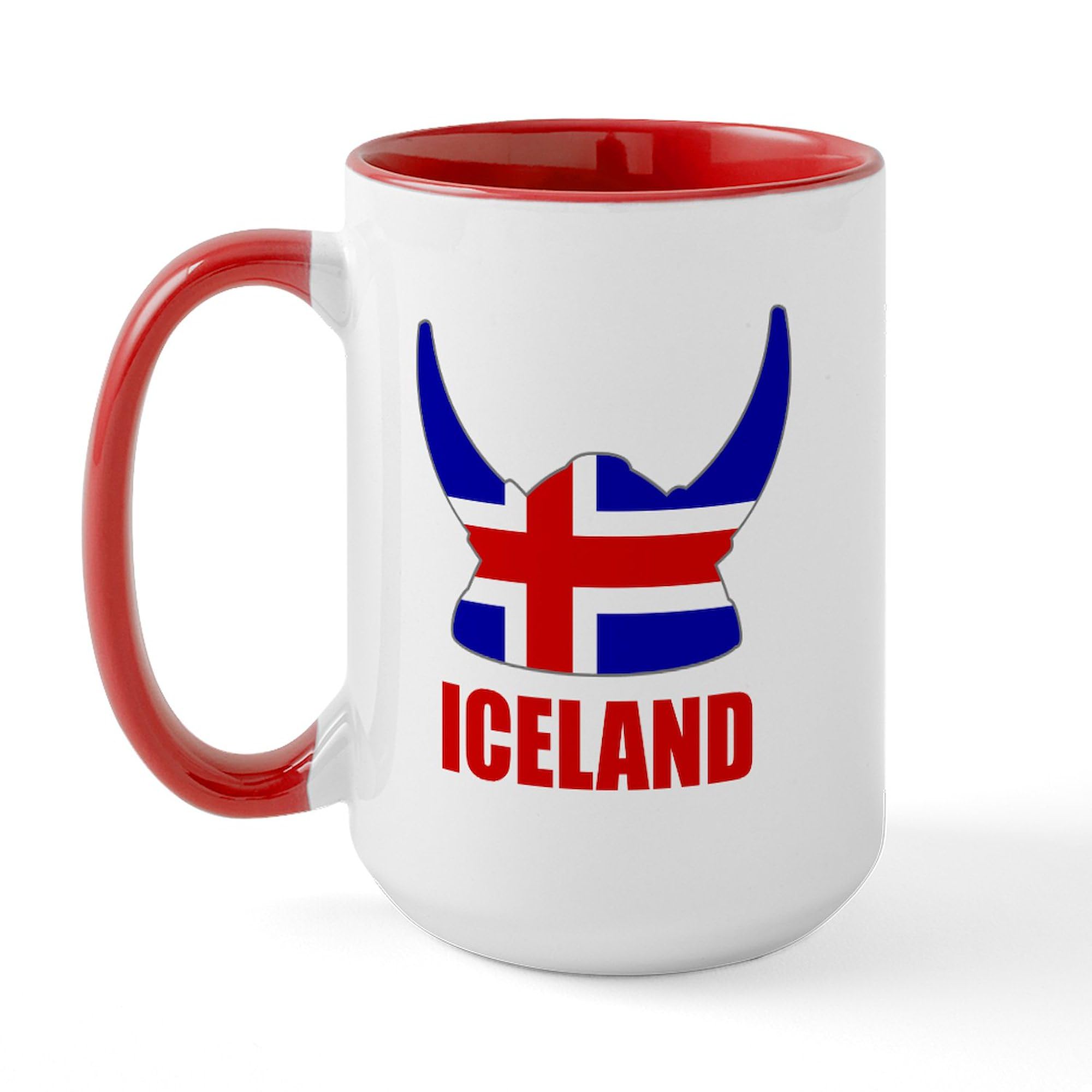 CafePress Icelandic Viking Iceland Large Mug 15 oz (444 ml) Ceramic Coffee Mug