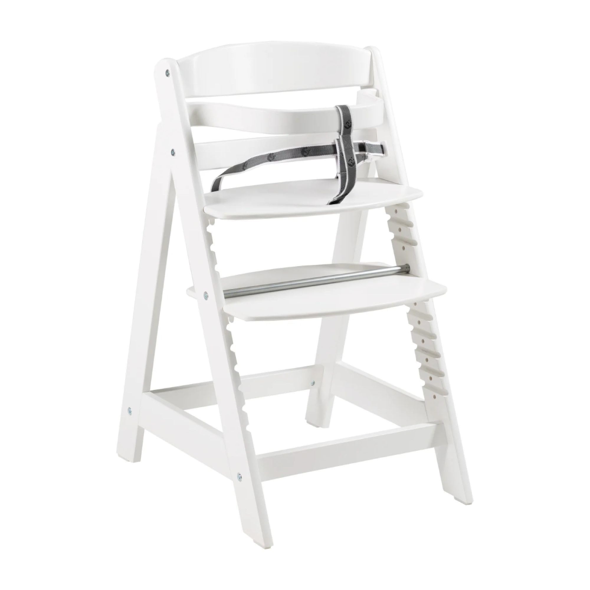 roba Treppenhochstuhl 'Sit Up Click', mitwachsender Hochstuhl vom Babyhochstuhl bis zum Jugendstuhl, innovativer Klickverschluss, Holz, weiß, 1 Stück (1er Pack)