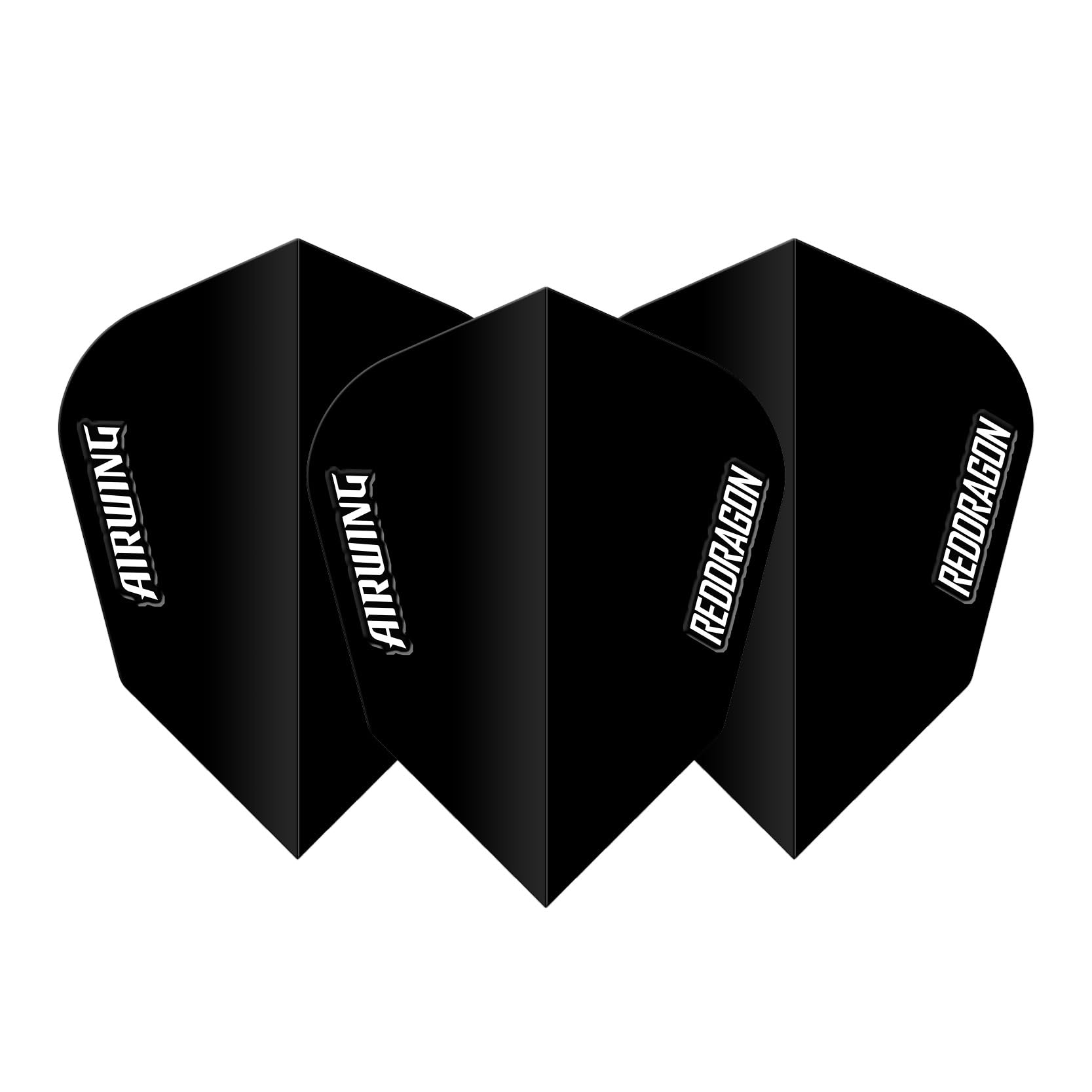 RED DRAGON Airwing Unique Moulded Black V-Standard Dart Flights 1 Set Per Pack (3 Dart Flights in total) - Image 2