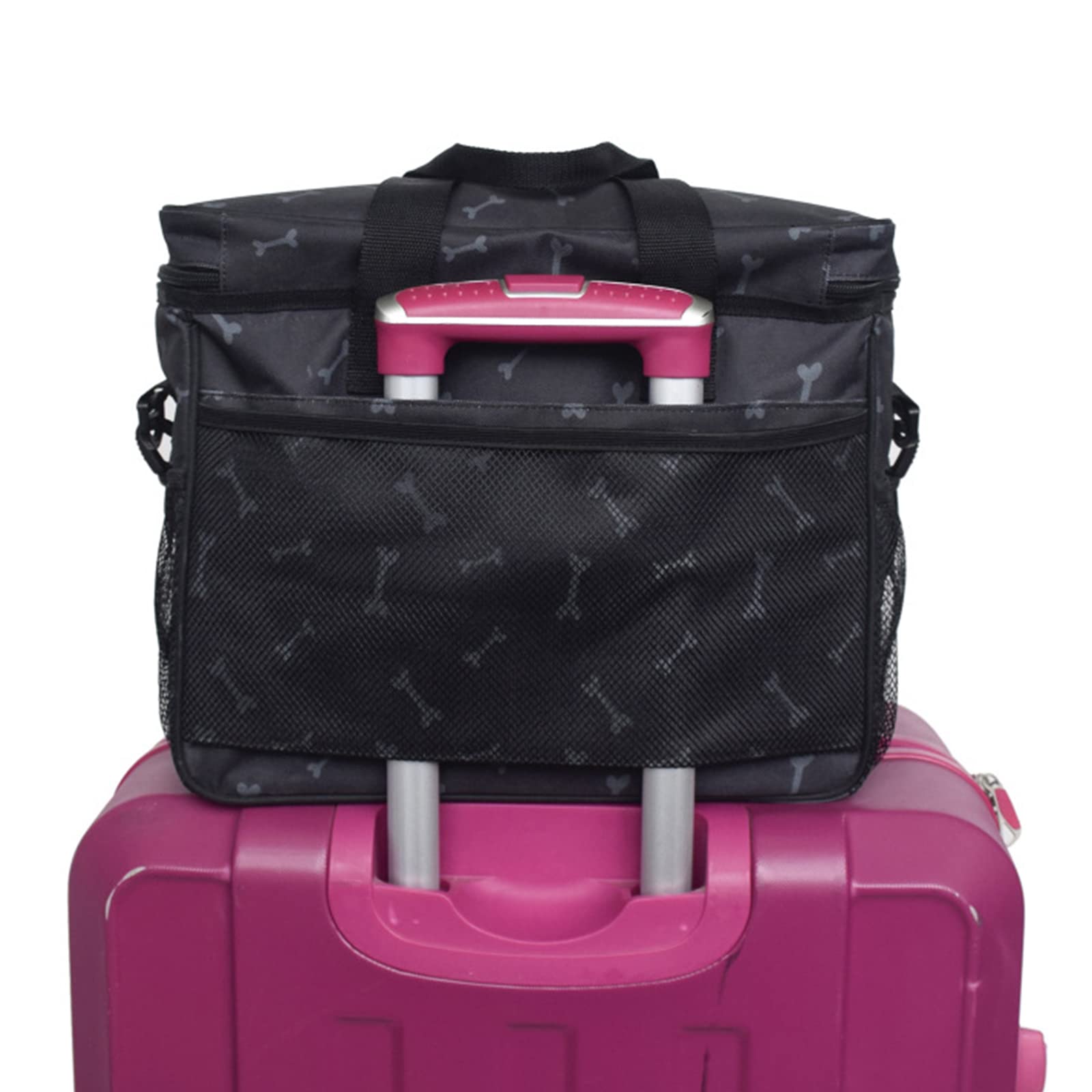 Hunde Reisetasche, Reisetasche Für Hundeausrüstung,Reisetasche Für Hundezubehör,Flugzeuggenehmigte Aufbewahrungstasche Mit 2 Vorratsbehälter Und 2 Faltbare Hundenapf
