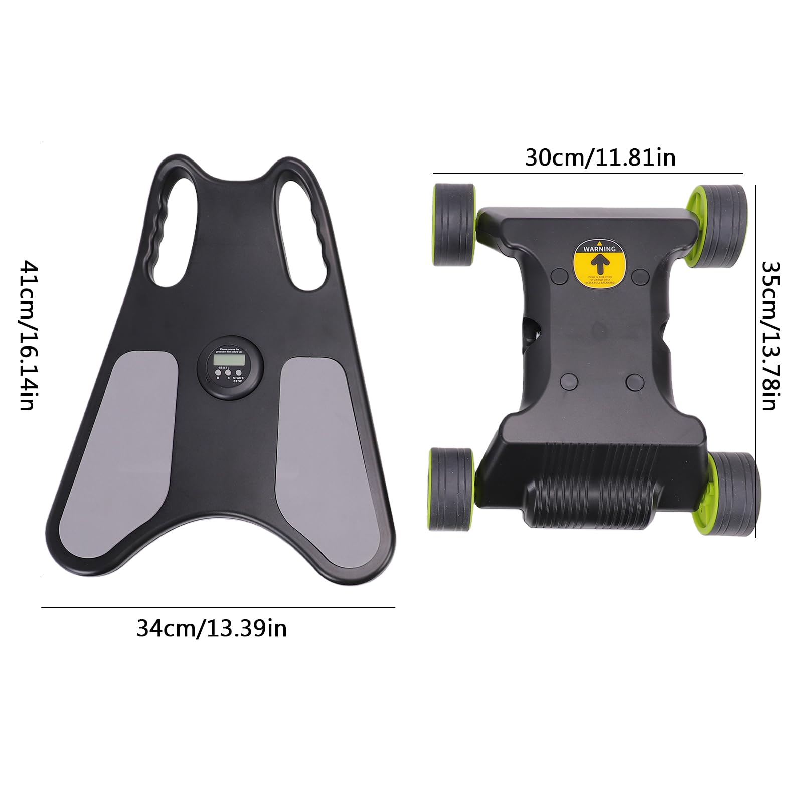 Ab Wheel Roller mit Ellenbogenstütze, Robuster 4-Rad-Kerntrainer für Heim-Fitness-Fitness, 1 Einheit