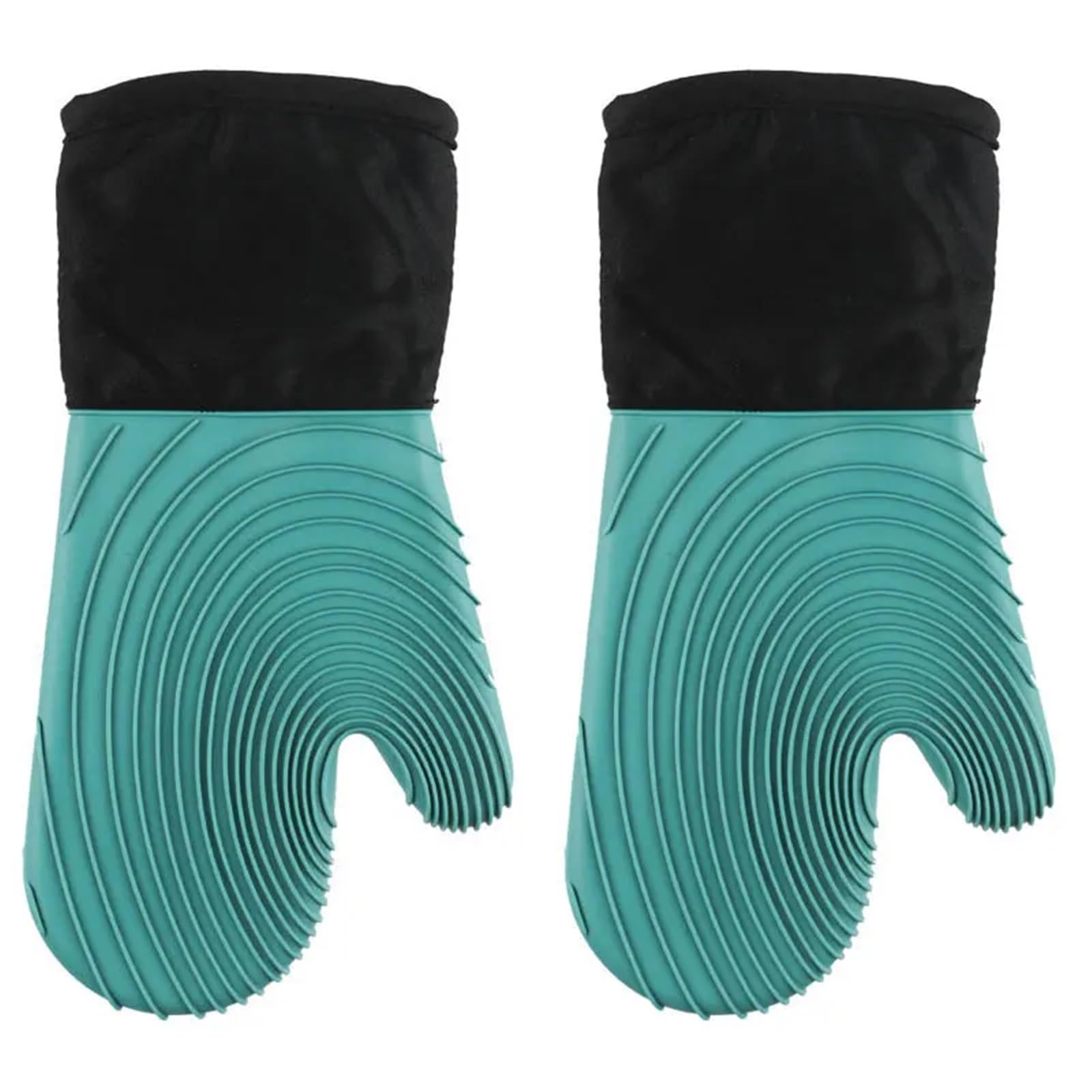 Gant de four silicone contre les brûlures avec doublure longue