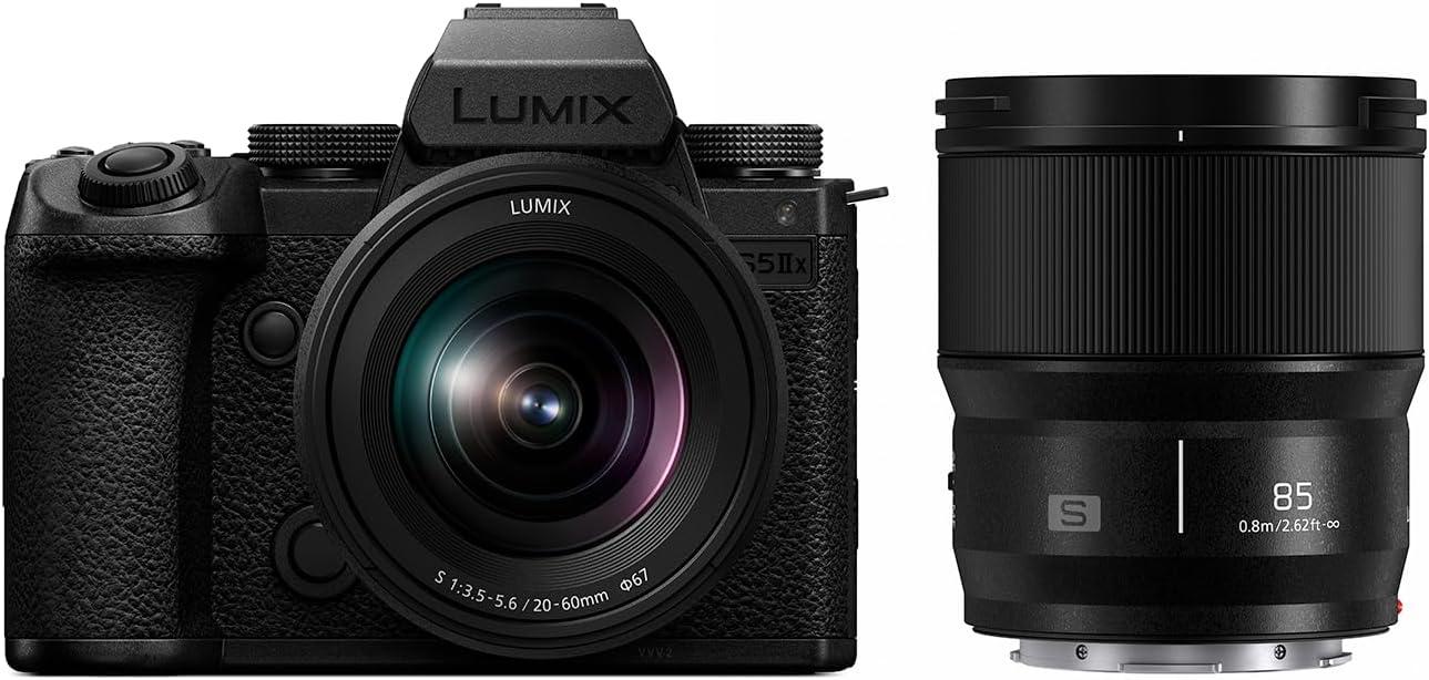 Panasonic LUMIX S5IIX Mirrorless Camera (DC-S5M2XKK) with LUMIX S Series 85mm F1.8 L Mount Interchangeable Lens (S-S85)