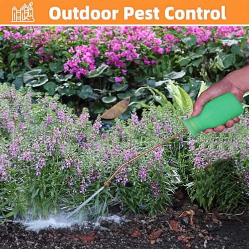 Image of Diatomaceous Earth Duster, 230ml Large, Powder Duster Kit with Long Copper Tube & Folding Funnel, Indoor Outdoor Silicone Sprayer Heavy Duty Bulb Applicator for Home and Garden(Green)