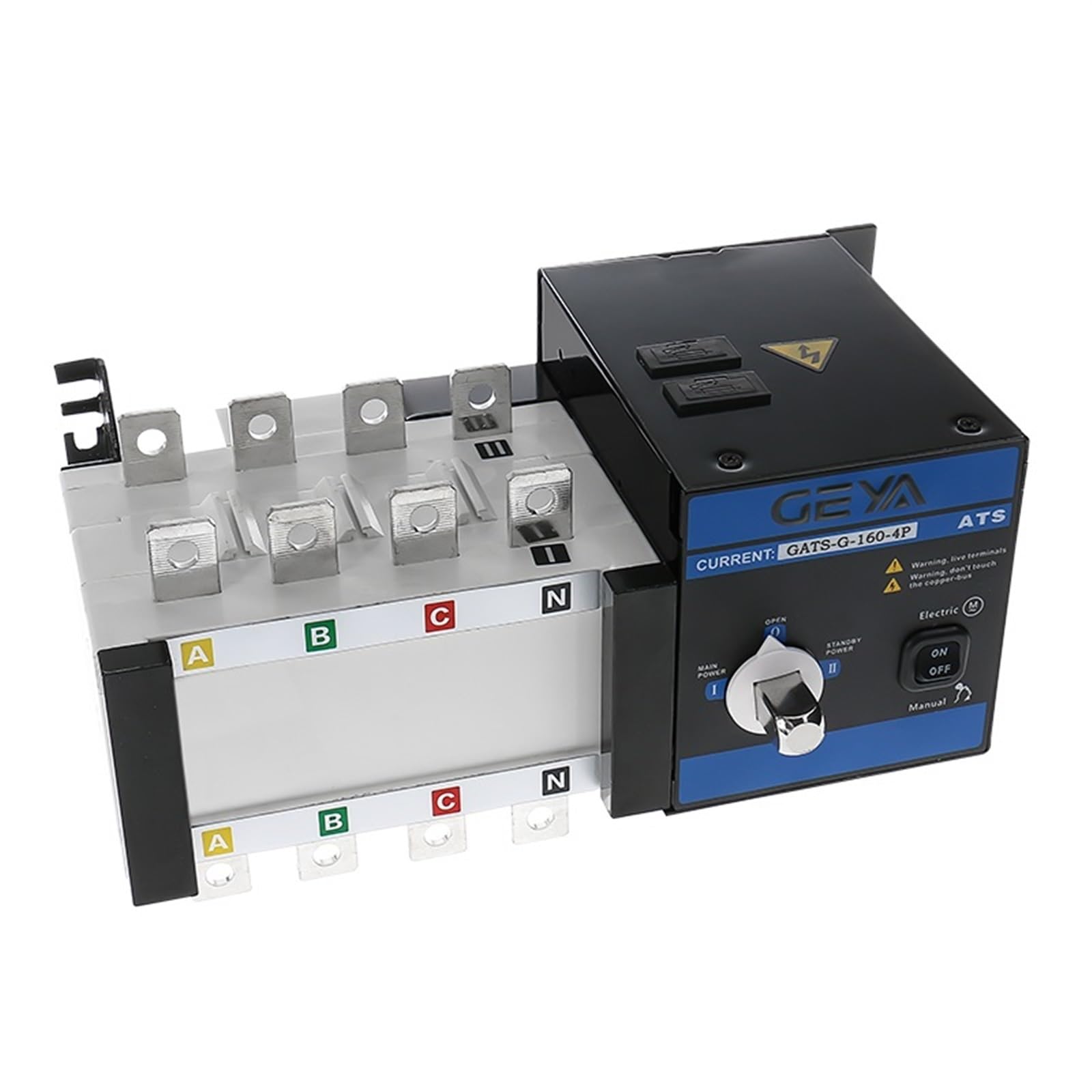 TADZKKIWM Automatic Transfer Switch Generator Changeover 3P 4P 160A AC400V Auto or Manual 440V