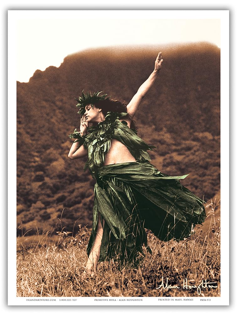 Amazon.com: Primitive Hula - Hawaiian Hula Dancer Poster Print