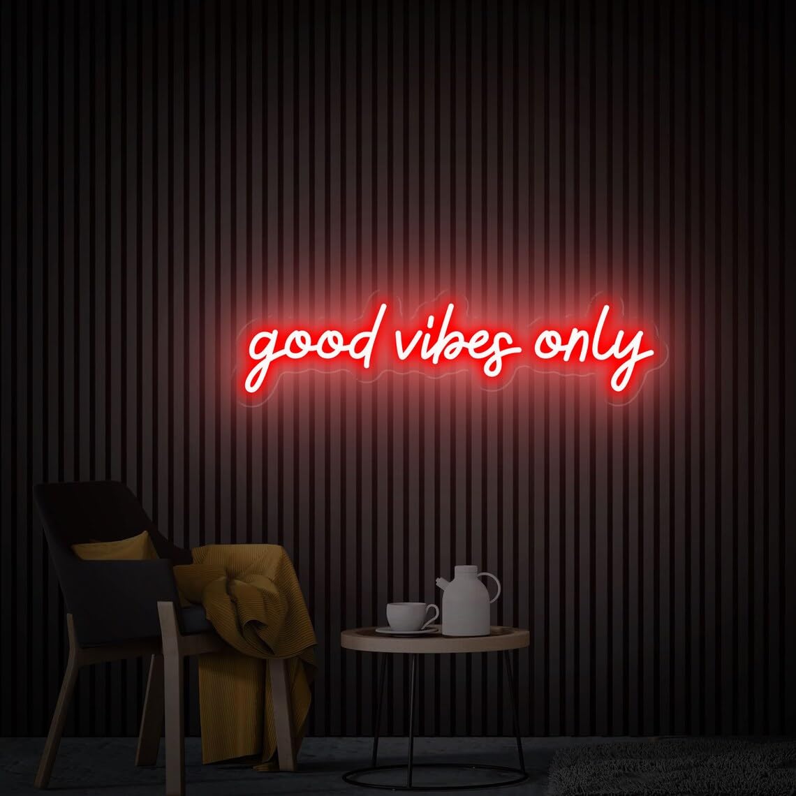 Good Vibes Only Neon Sign, Custom Neon Wall Art, Bedroom, Event Sign Decor, Neon Bar Signs
