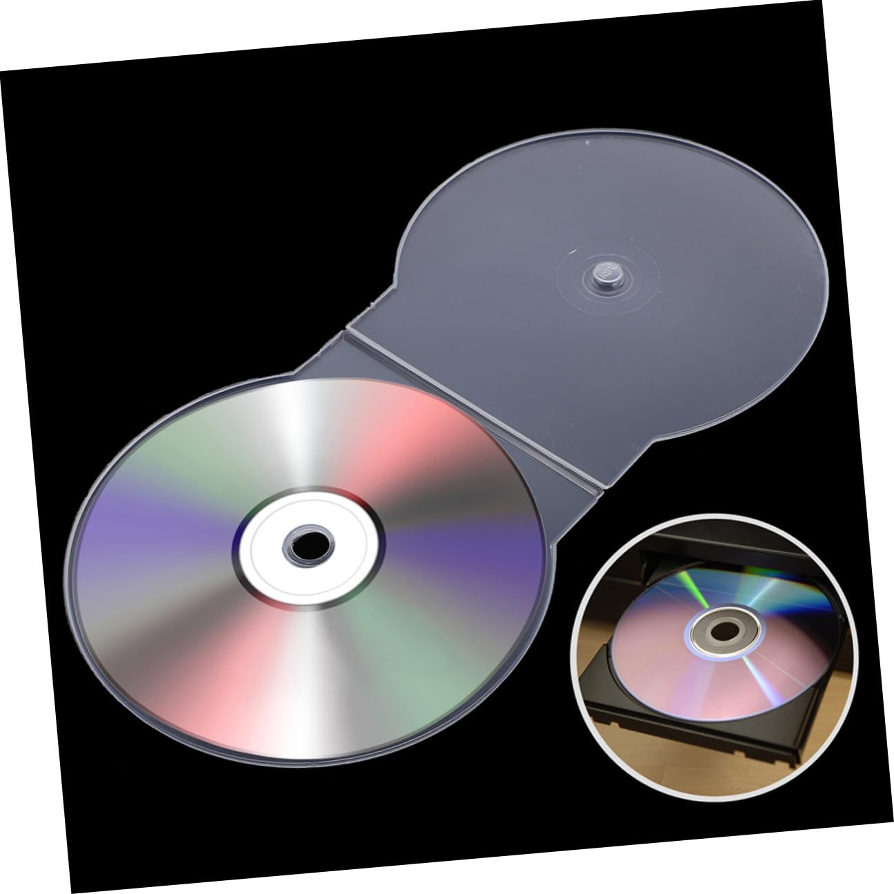 Hohopeti Custodia Trasparente per CD e Dvd in Plastica 50 Pezzi, Resistente e Protettiva Design Salvaspazio per Organizzazione e Prevenzione Polvere