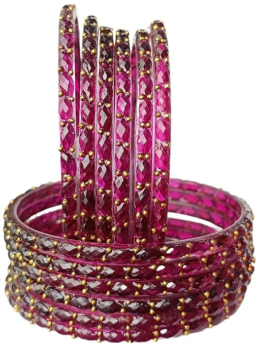 SAGAR BANGLES Women's Plain & Glossy Finished Raindrop Glass Bangles Set for Women|Traditional Ethnic Chudi for Wedding, Party & Regular- Set of 12 Pcs of One Color-image-45