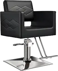 L'aimefois Cadeira de salão para cabeleireiro - Rotação de 360°, capacidade de 150 kg com bomba hidráulica resistente, cadeira de barbeiro ajustável em altura, para barbearia, cabeleireiro doméstico