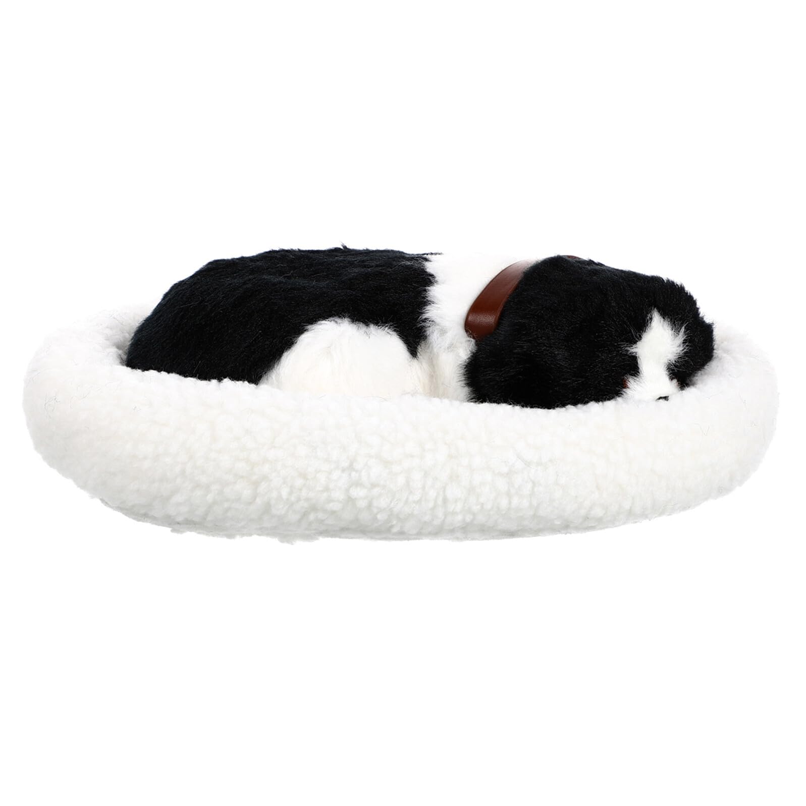 Abaodam Cane di Peluche Realistico che Dorme, Figura Nera Decorativa