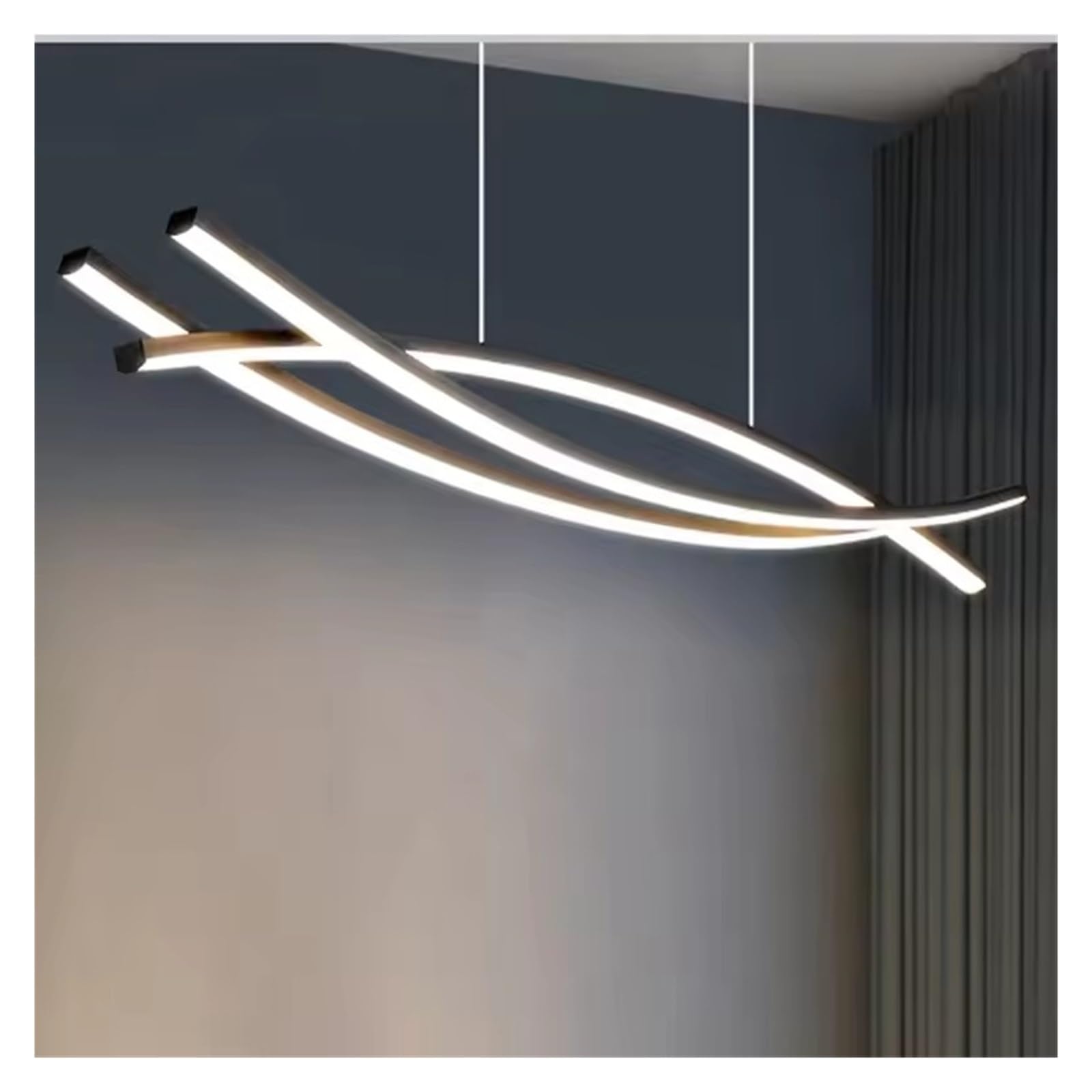 Lampadario a Sospensione per Isola da Pranzo, lampadario a soffitto, Striscia da Cucina in Alluminio, Lampada a Sospensione a LED per casa, Spazio
