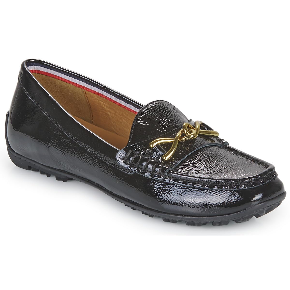 Geox Women's D Kosmopolis + Grip Moccasin, Schwarz, 4 UK