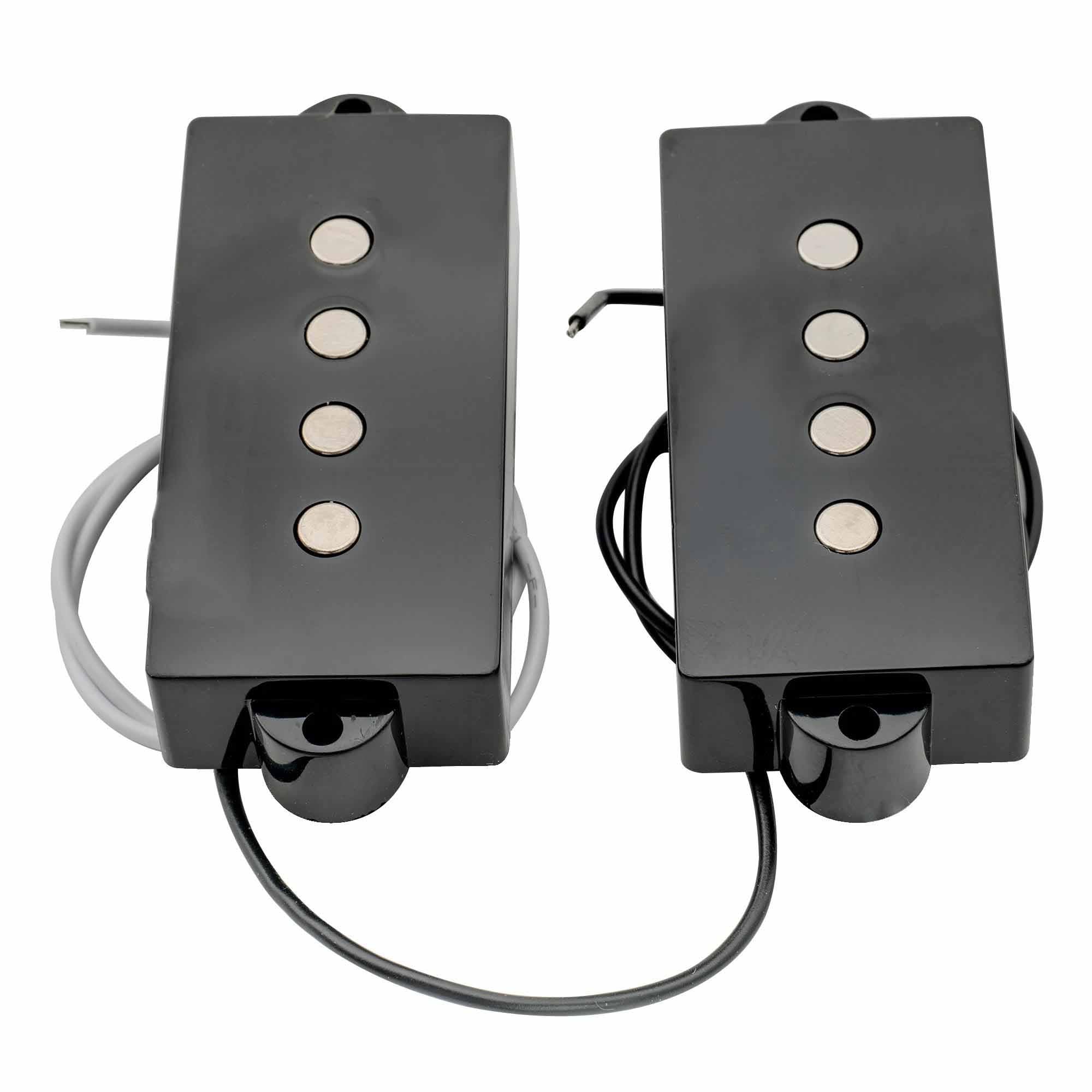 Repuestos Para Pastillas De Guitarra Juego De Pastillas Bobina Dividida Para Bajos Precisión Con Imán Cerámico | Piezas polares de Gauss variable para bajo eléctrico estilo PB negro