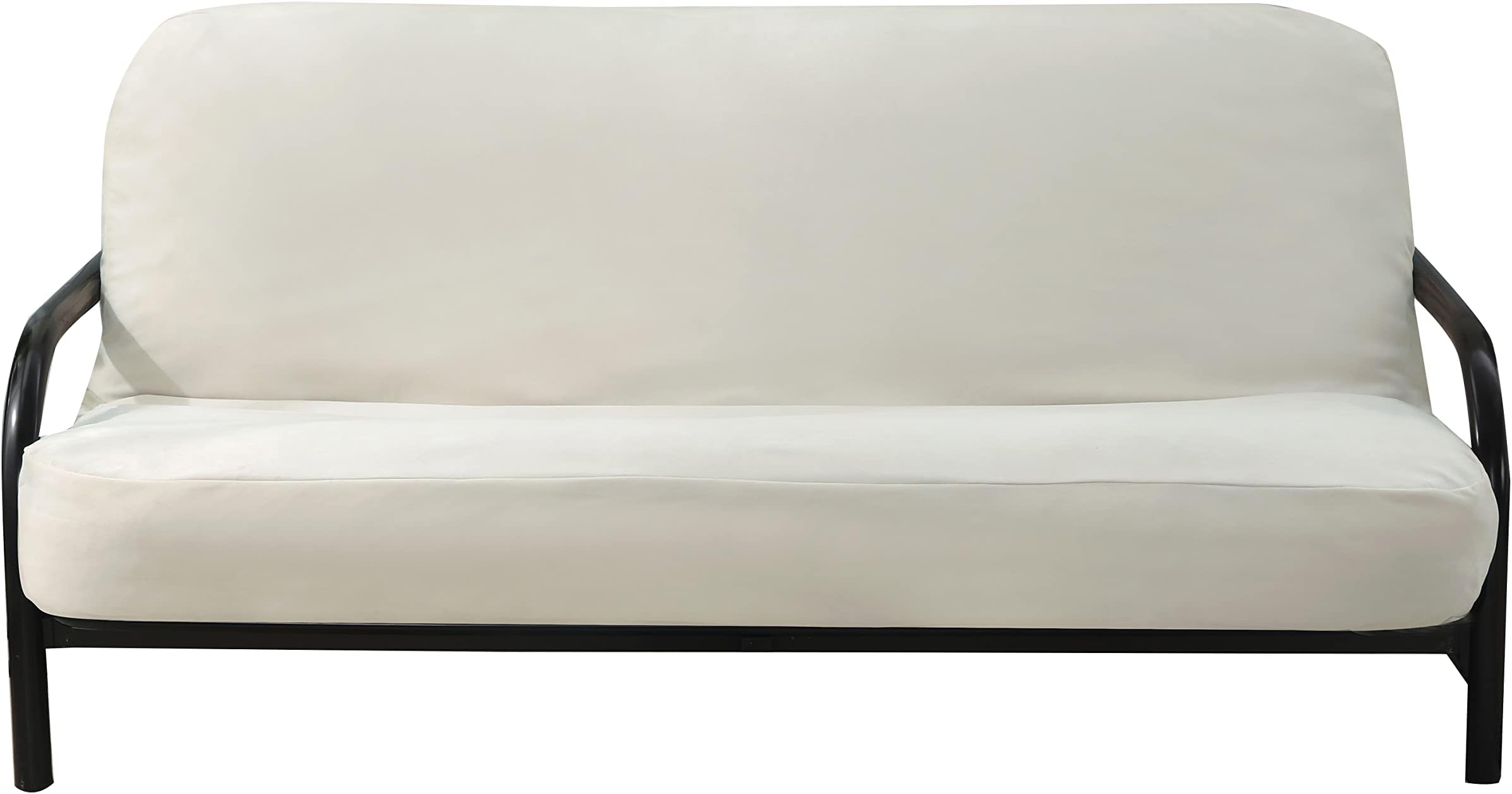 OctoRose Full Size 54x75x8 inch 3 Side Zipper Classic Soft Micro Suede Futon Cover Sofa Daybed Mattress Slipcover (Khaki, Full Size)