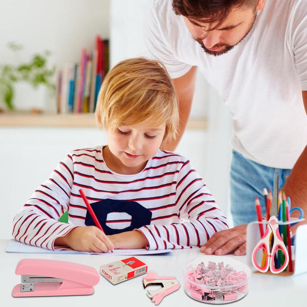 Lot De 1000 Pinces à Papier Noires - Fournitures De Bureau Complètes Avec Agrafeuse Et Accessoires