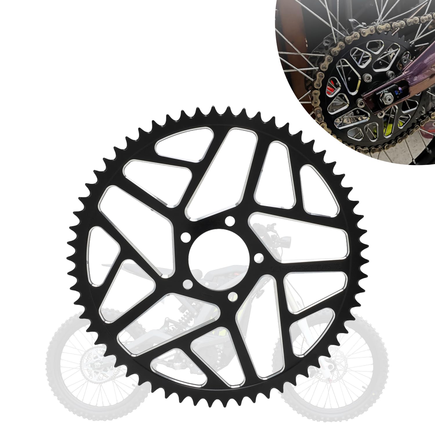 Sprocket for Surron,48T Chain Sprocket for Dirt Bike Sur Ron Light Bee S/Light Bee X/X160/X260/Talaria Sting MX3/Talaria Sting R MX4 - Black