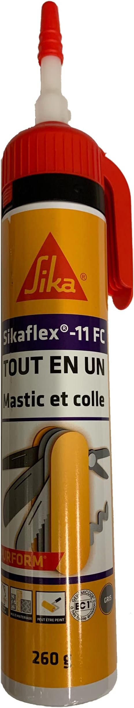 Sikaflex 521 UV - Mastic-Colle Polyvalent Sans Solvant - Pour Camping-Car, Caravane & Bricolage - 12 Cartouches