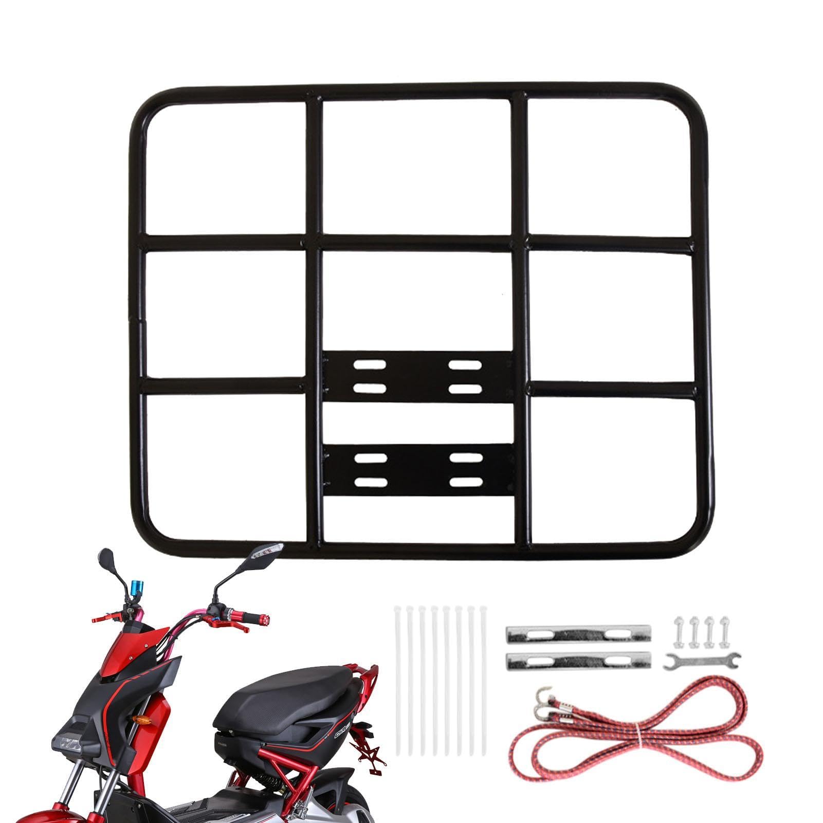 Portapacchi Posteriore - Portabici Anteriore Della Bicicletta In Metallo Impermeabile, Portabici Posteriore Regolabile Multifunzionale Con Cestino Per La Consegna Di Biciclette Da Viaggio